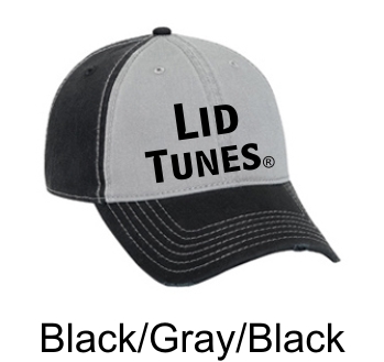 Lid Tunes Distressed Visor Black Gray Black Cap